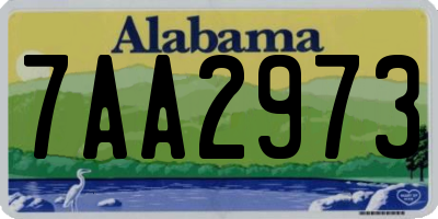 AL license plate 7AA2973