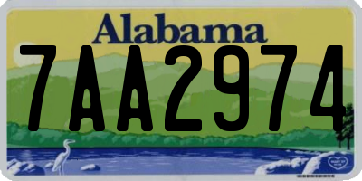 AL license plate 7AA2974