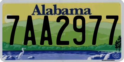 AL license plate 7AA2977