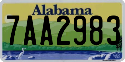 AL license plate 7AA2983
