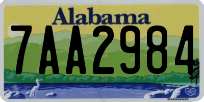 AL license plate 7AA2984