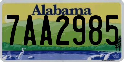 AL license plate 7AA2985