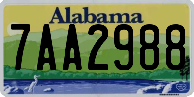 AL license plate 7AA2988