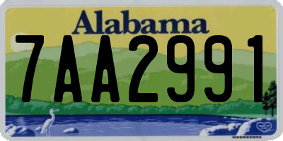 AL license plate 7AA2991