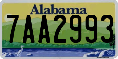 AL license plate 7AA2993