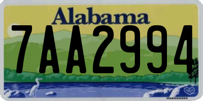 AL license plate 7AA2994
