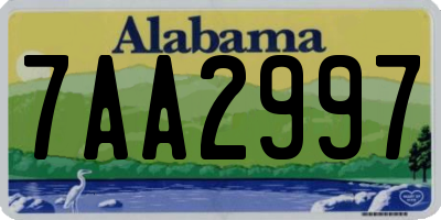 AL license plate 7AA2997