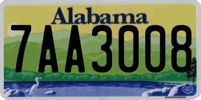 AL license plate 7AA3008
