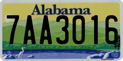 AL license plate 7AA3016