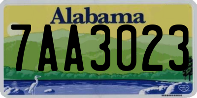 AL license plate 7AA3023