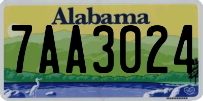 AL license plate 7AA3024