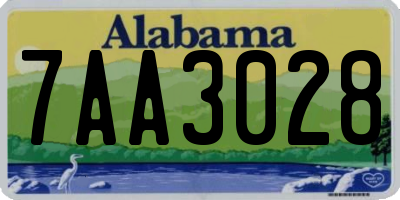 AL license plate 7AA3028