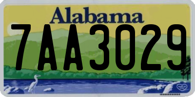 AL license plate 7AA3029