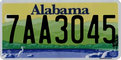 AL license plate 7AA3045