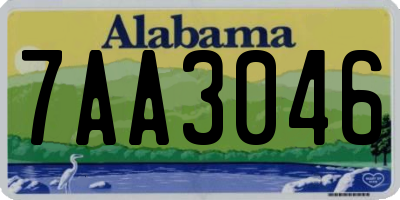 AL license plate 7AA3046
