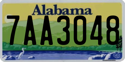 AL license plate 7AA3048