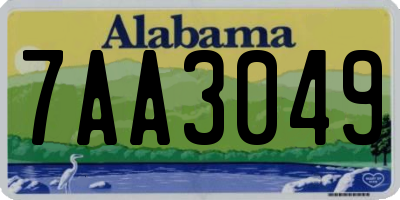 AL license plate 7AA3049