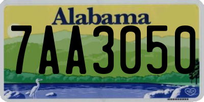 AL license plate 7AA3050
