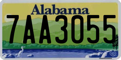 AL license plate 7AA3055