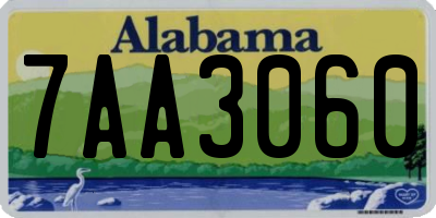 AL license plate 7AA3060