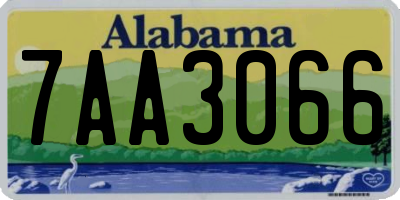 AL license plate 7AA3066