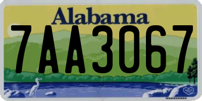AL license plate 7AA3067