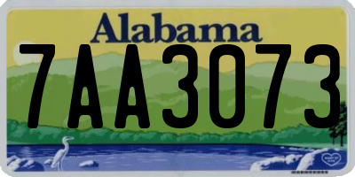 AL license plate 7AA3073