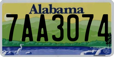 AL license plate 7AA3074