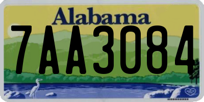 AL license plate 7AA3084