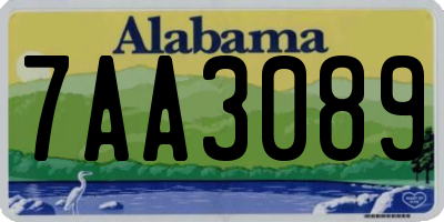 AL license plate 7AA3089