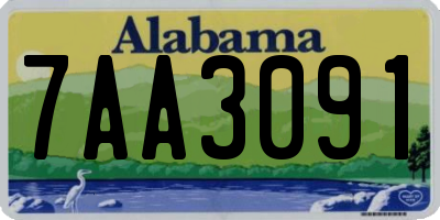 AL license plate 7AA3091