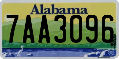 AL license plate 7AA3096