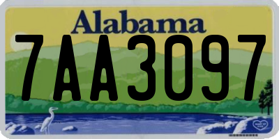 AL license plate 7AA3097