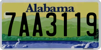 AL license plate 7AA3119