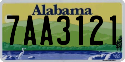 AL license plate 7AA3121