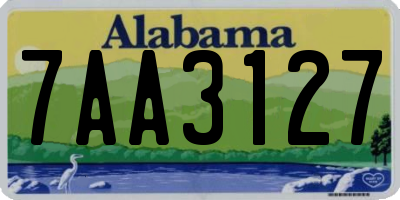 AL license plate 7AA3127