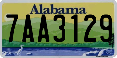 AL license plate 7AA3129