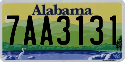 AL license plate 7AA3131