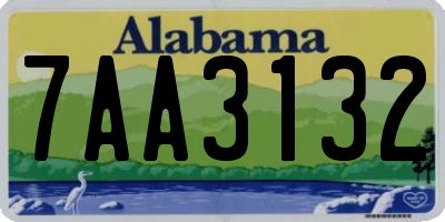 AL license plate 7AA3132