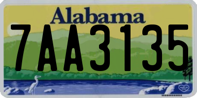 AL license plate 7AA3135