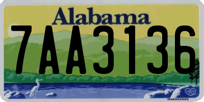 AL license plate 7AA3136