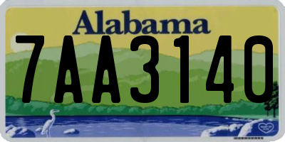AL license plate 7AA3140