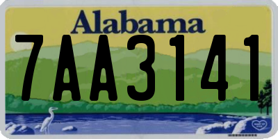 AL license plate 7AA3141