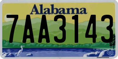 AL license plate 7AA3143