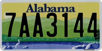 AL license plate 7AA3144
