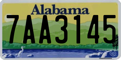 AL license plate 7AA3145