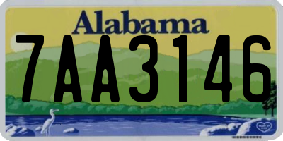 AL license plate 7AA3146