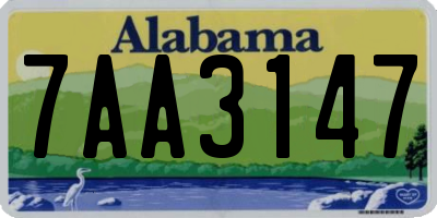 AL license plate 7AA3147