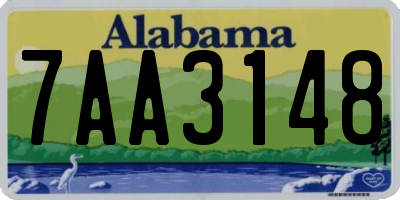 AL license plate 7AA3148
