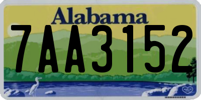 AL license plate 7AA3152